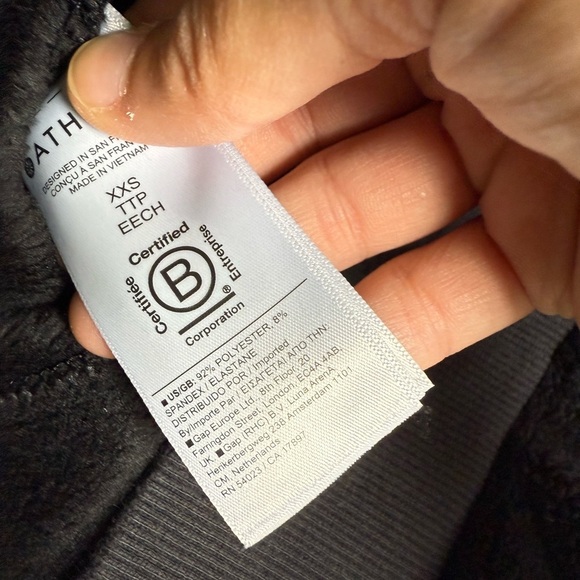 Athleta Recover Cozy Snap Fleece Pullover Black XXS - Picture 6 of 6